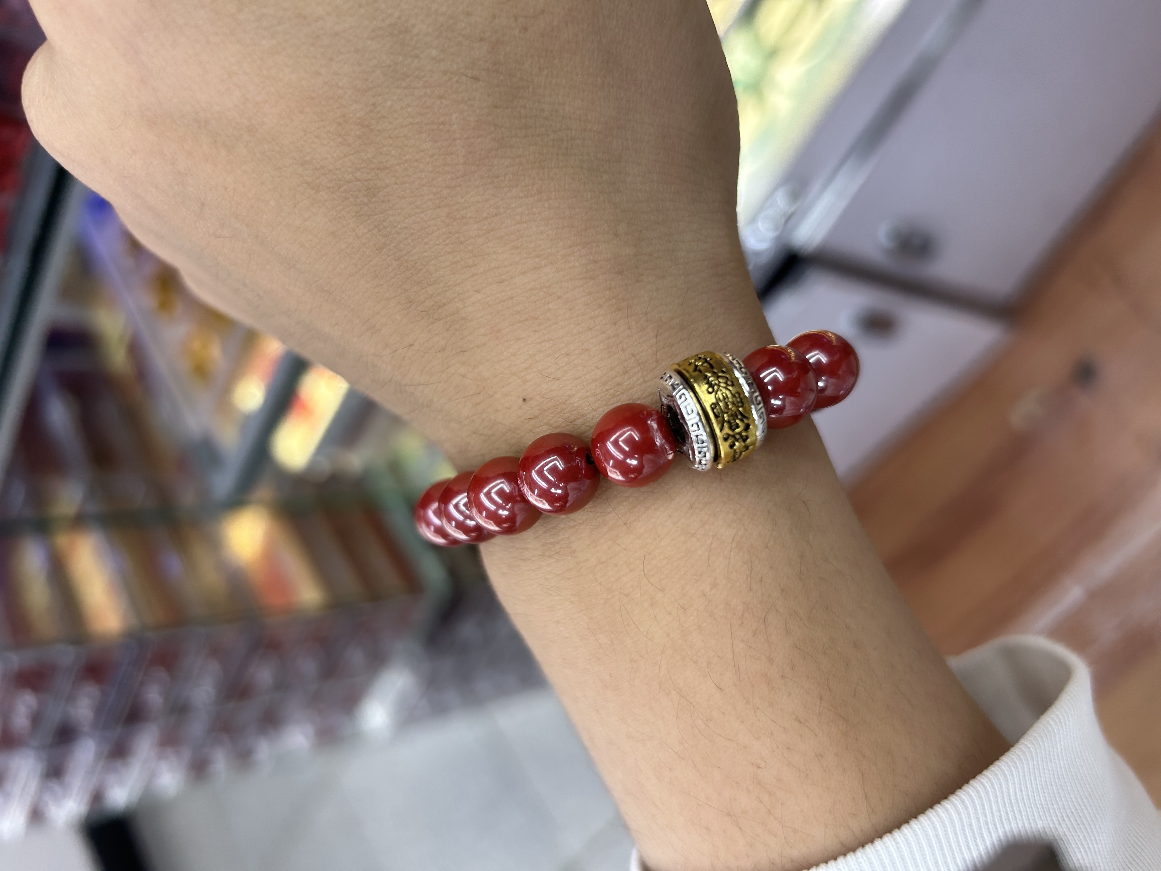 Natural cinnabar, high-content imperial cinnabar, popular year after year bracelets, cinnabar bracelets, high-content cinnabar gifts, wholesale cinnabar bracelets, handicrafts, ornaments, bracelets and strings detail image 6