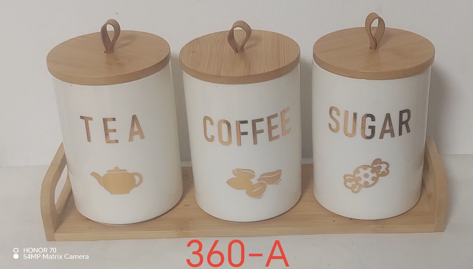 广东荣鑫陶瓷调味罐三件套陶瓷礼品套装产品图