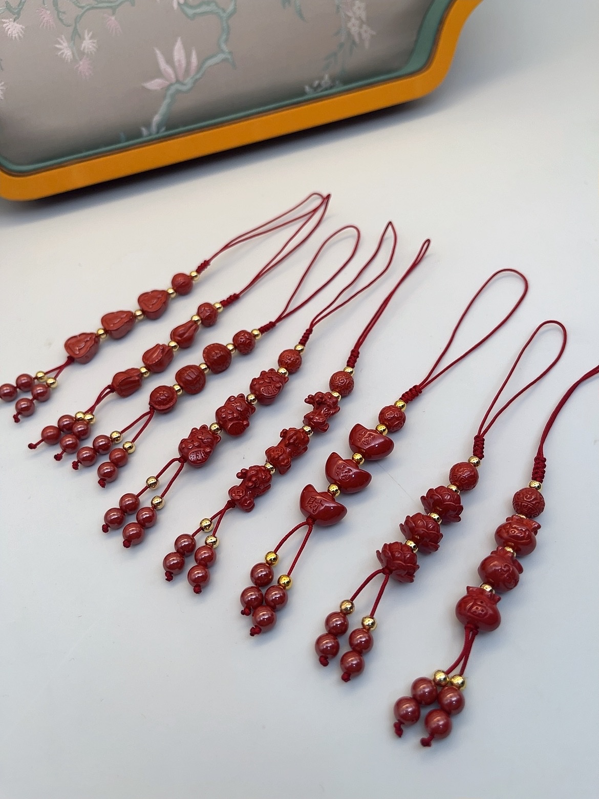 朱砂钥匙链，手机链，包挂，一物多用钥匙扣钥匙扣钥匙扣配件钥匙车钥匙扣钥匙扣详情图1