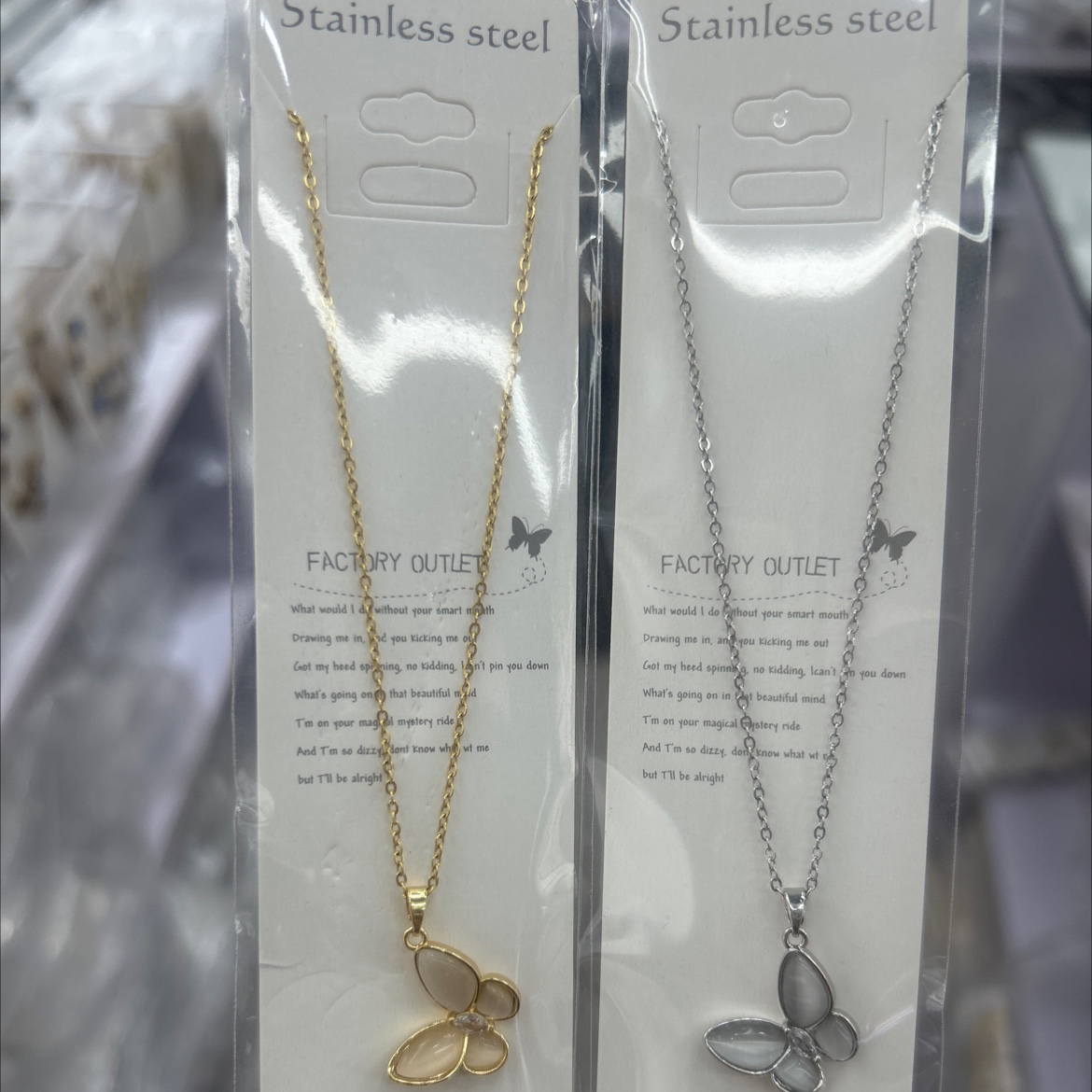 铜镀真金蝴蝶项链时尚首饰百搭优雅气质女款送礼新款项链