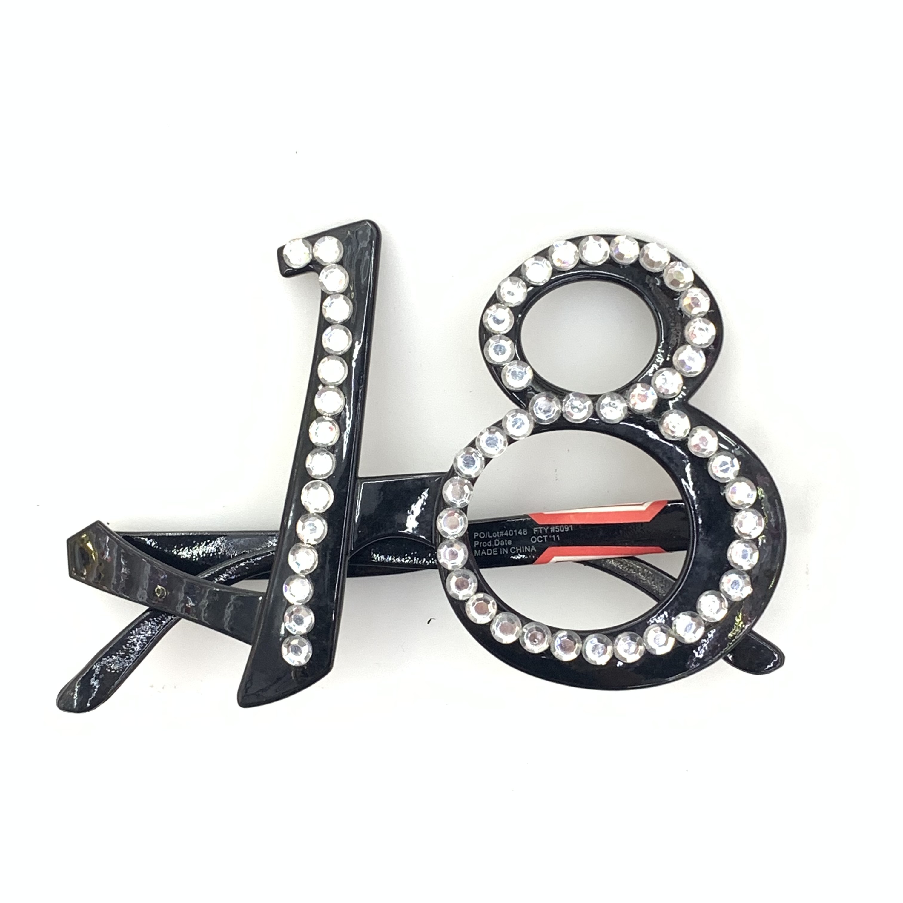 Birthday decoration glasses with numbers 18162030405060 details Picture