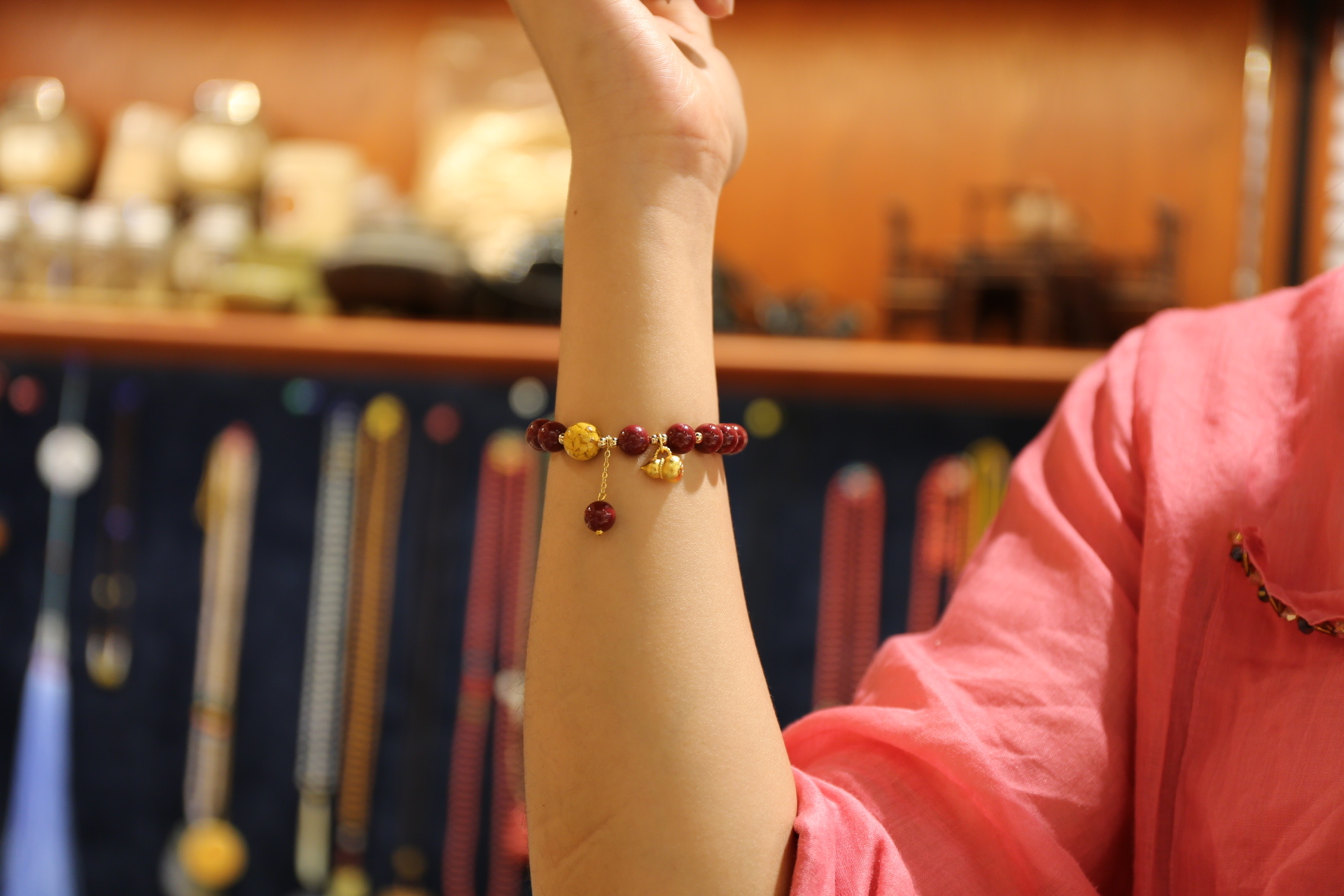 国潮-朱砂手串水晶手串木头手串菩提手串男女款手链饰品礼物多款任选详情6