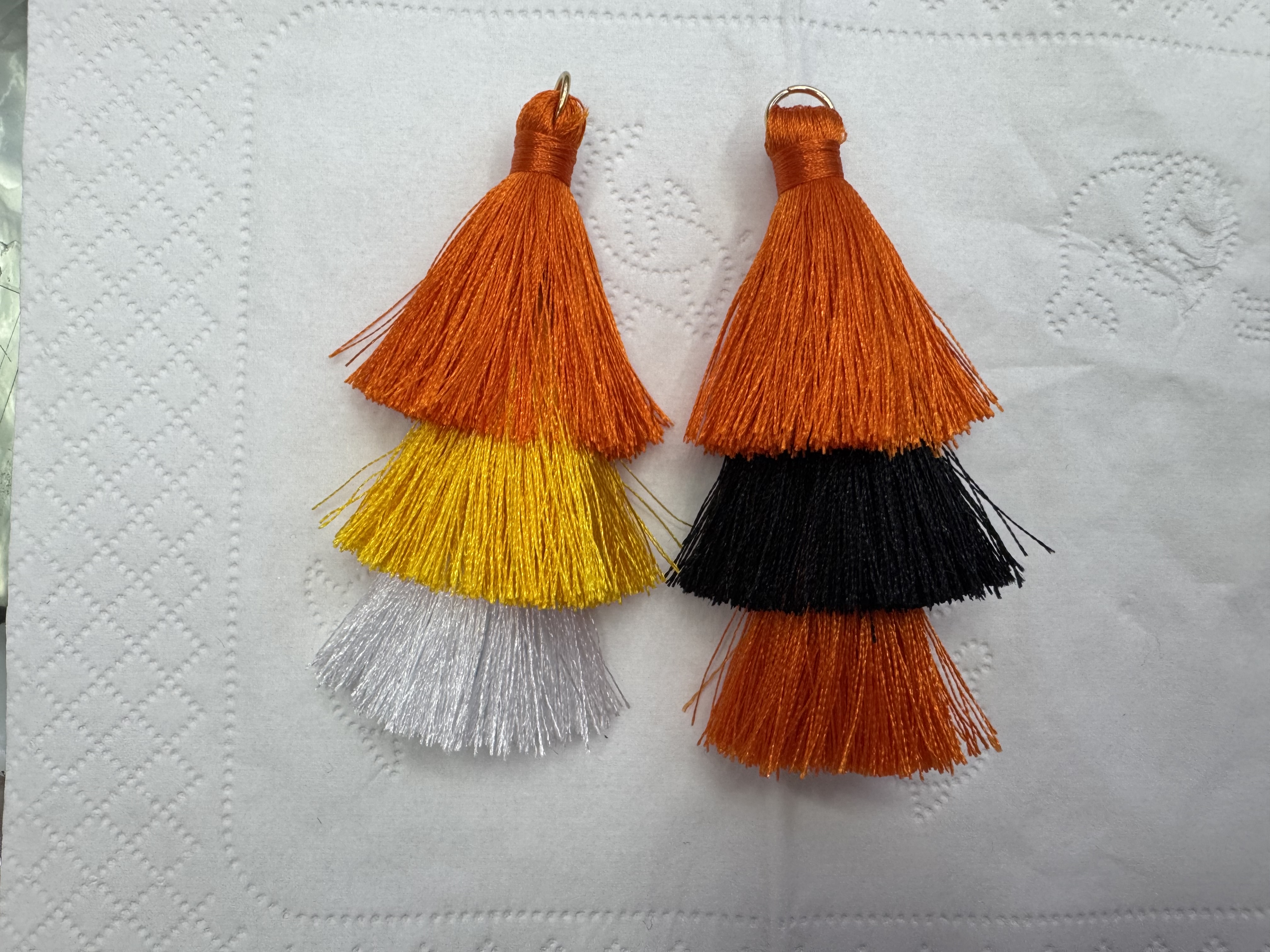 渐变色3层流苏，多用于耳环，少数民族服饰等产品耳丁详情图3