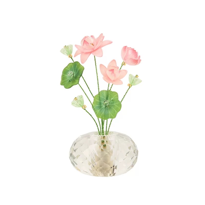 Chinese-style lucky lotus car decoration is versatile, simple and elegant. It can be matched to decorate the car center console for women Application Scenario