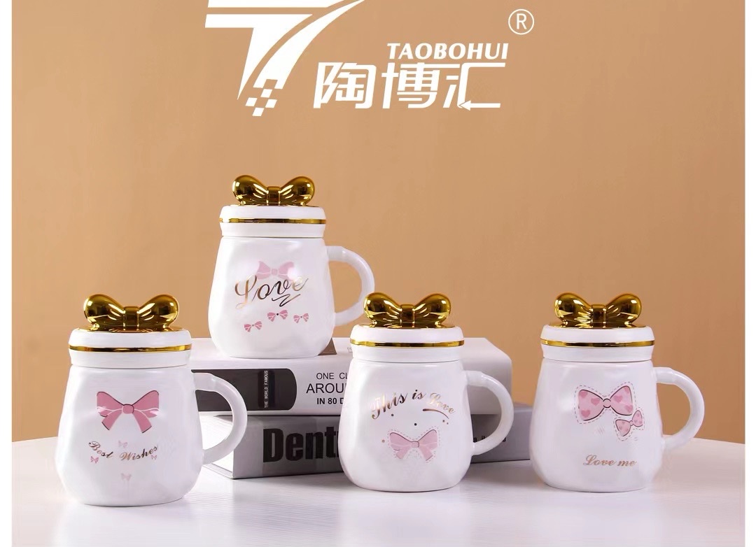 Bow ceramic cup, ceramic cup, ceramic