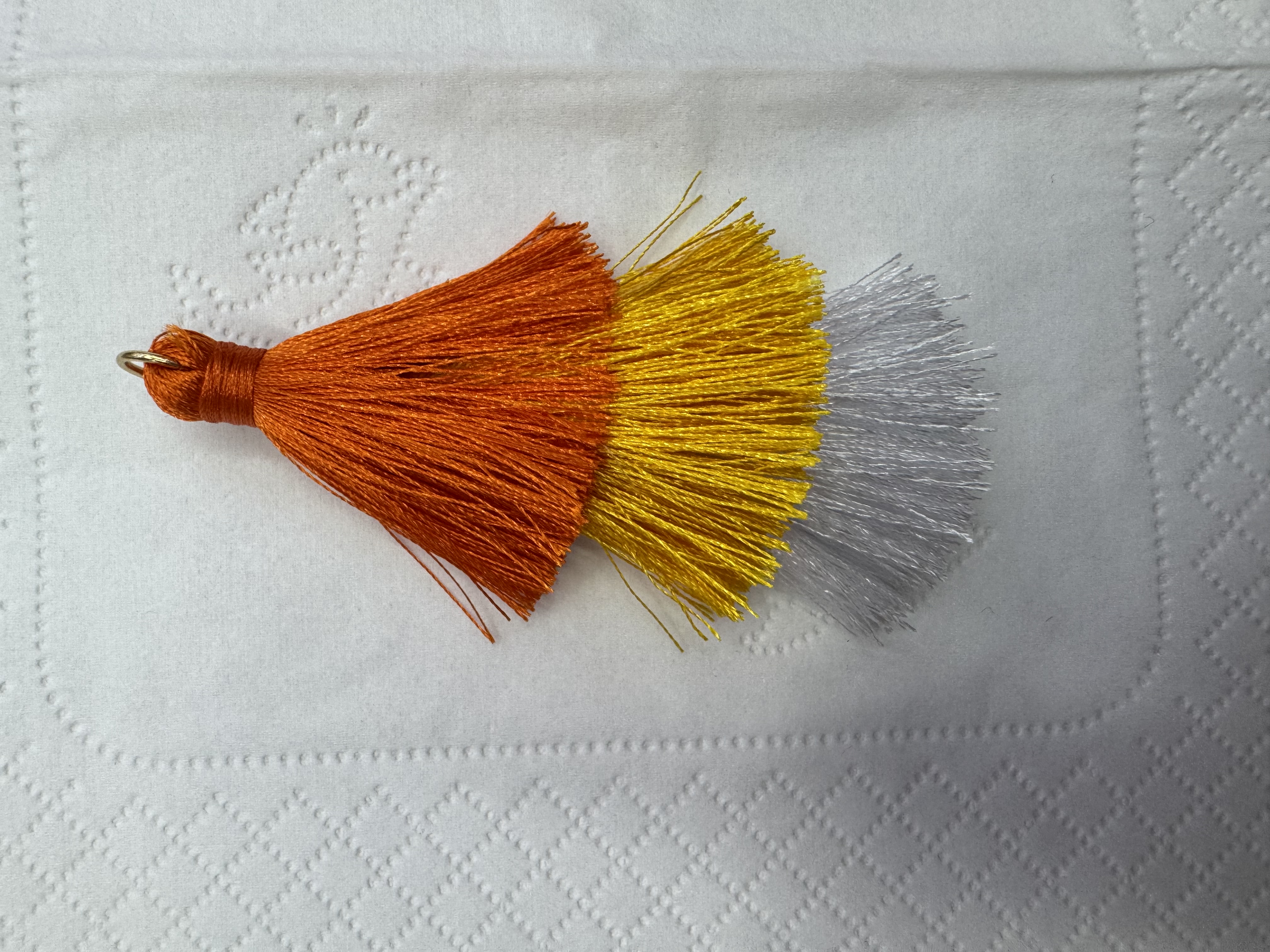 渐变色3层流苏，多用于耳环，少数民族服饰等产品耳丁