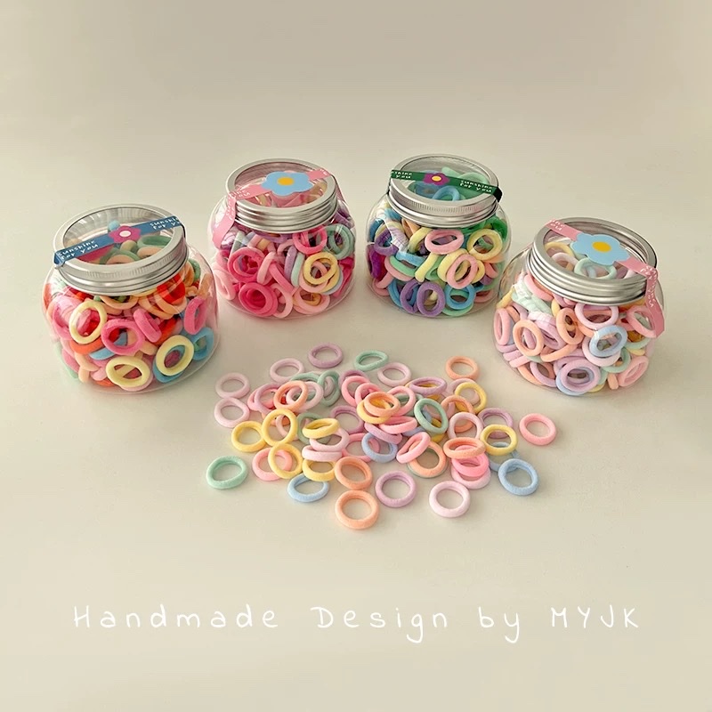 Baby rubber bands, small size, no hair damage, baby hair bands, children's hair ties, towel bands, headwear, girls' headwear, hair accessories Specification image