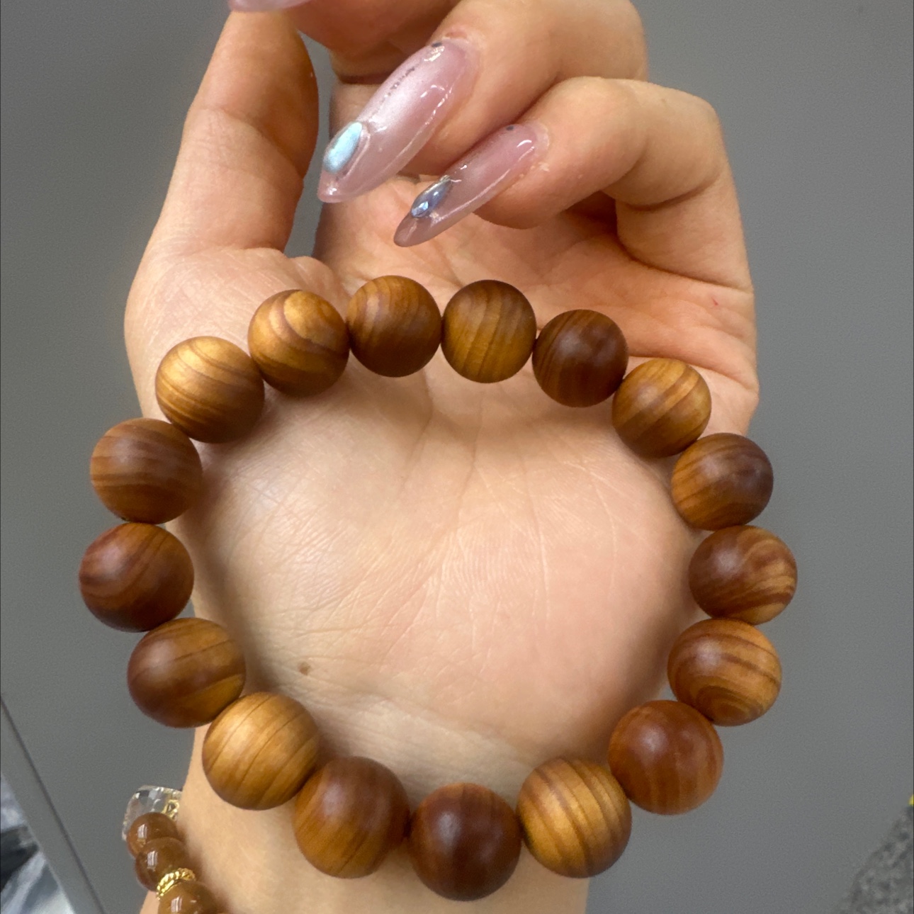 10厘崖柏素圈手串男女时尚手链