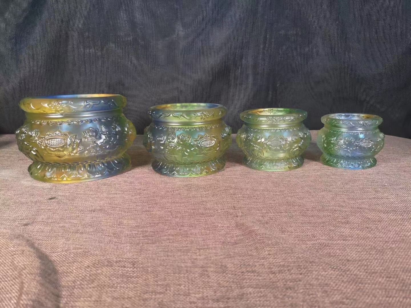 Buddhist and Taoist religious items, colorful glazed incense burners for worshipping Buddha detail image 4