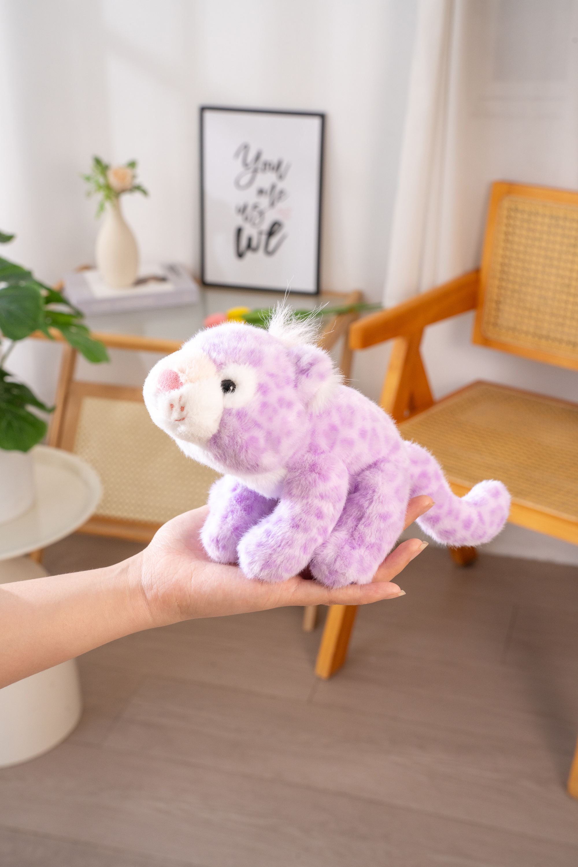 Authentic Very Precious new 18cm Fragrant three-posture Five-color Leopard - purple doll, can sit, lie and stand, cute doll, children's gift, pillow doll, new style doll details Picture