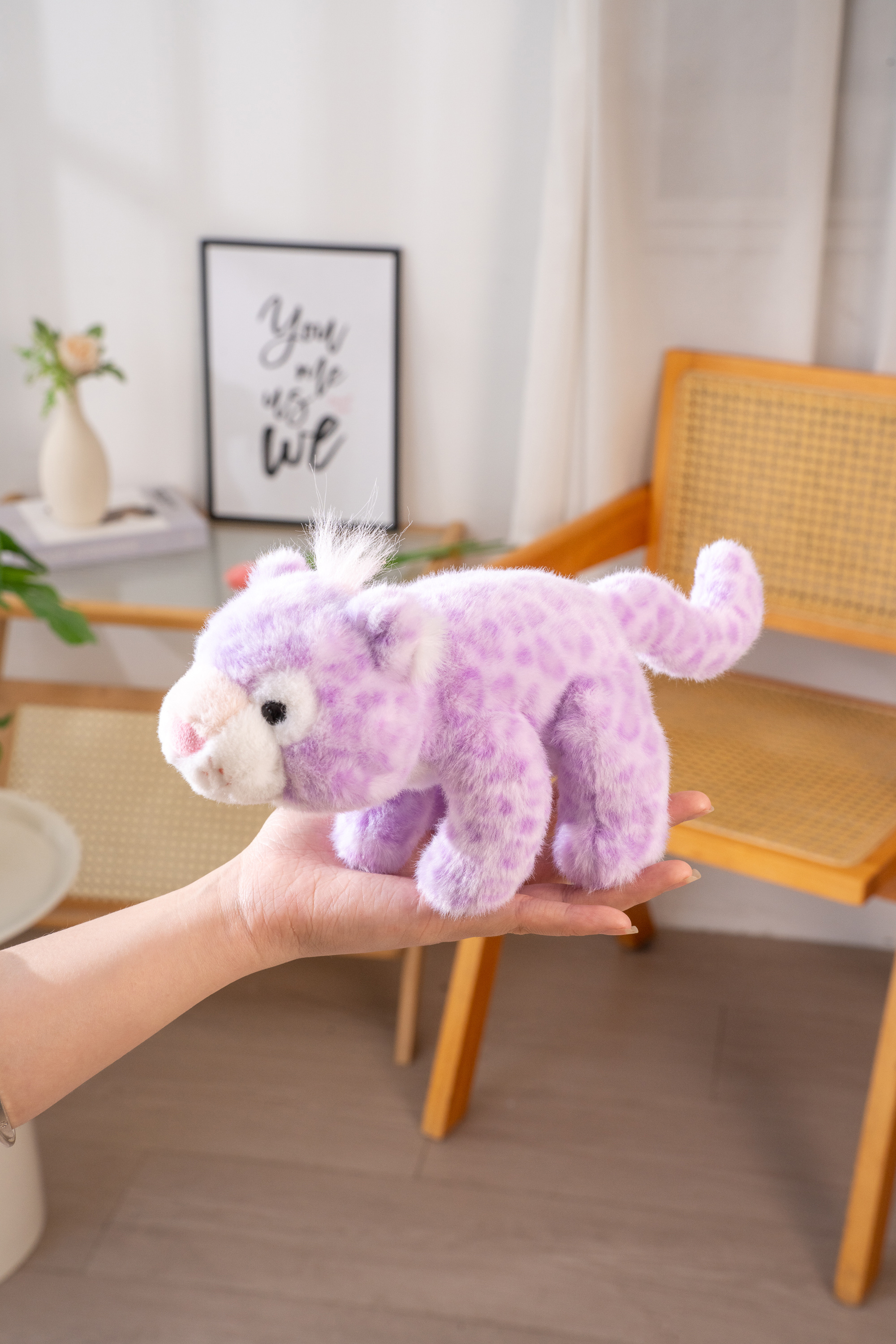 Authentic Very Precious new 18cm Fragrant three-posture Five-color Leopard - purple doll, can sit, lie and stand, cute doll, children's gift, pillow doll, new style doll Specification image