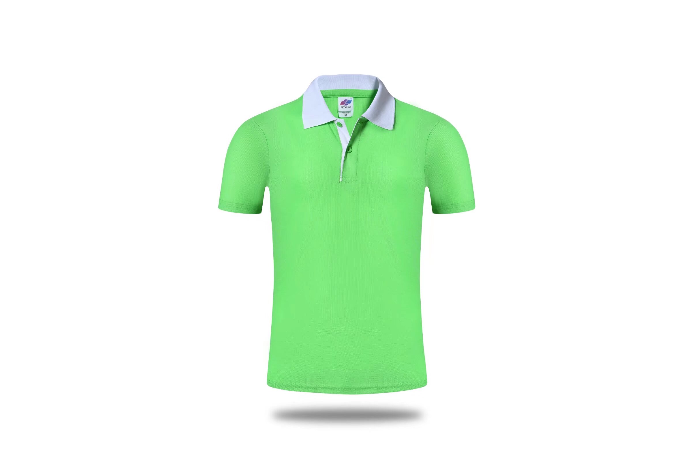 Cross-border 190g/㎡ polyester Xiaofei color-block lapel, fashionable and stylish polo shirt, advertising shirt, versatile and outstanding, breathable and sweat-wicking 0102 full figure