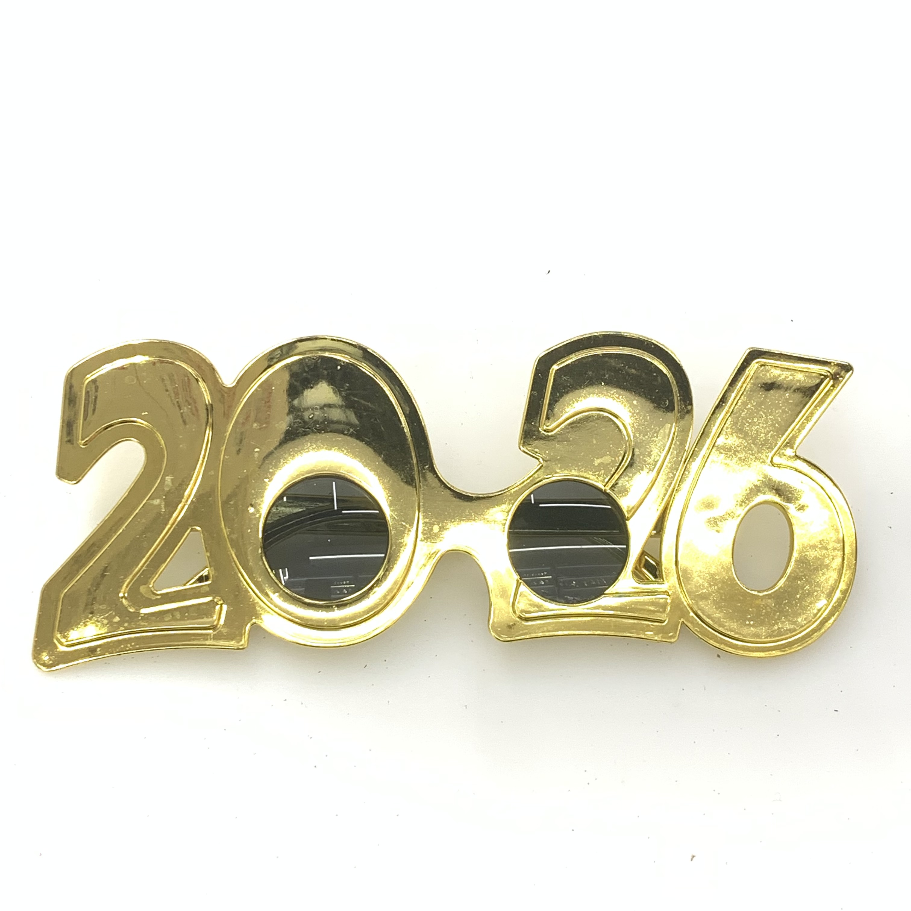 新年派对装饰眼镜2026数字白底实物图