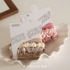 6 new Spring and summer gradient non-damaging towel and small intestine band set, sweet high ponytail hair band and headband details Picture