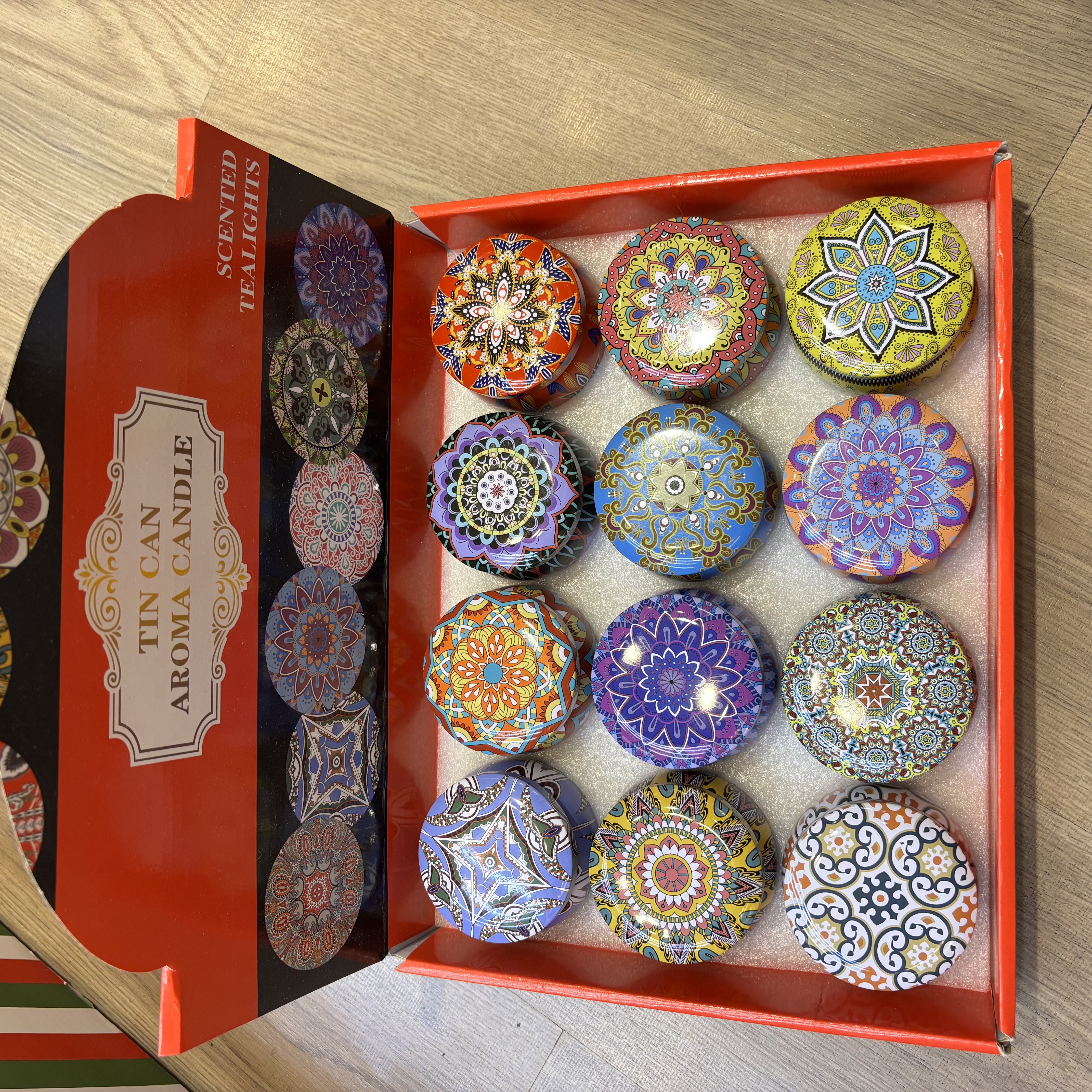 香薰蜡烛铁罐香薰蜡烛 干花蜡烛 贝壳香薰蜡烛 喜庆节日蜡烛详情图2