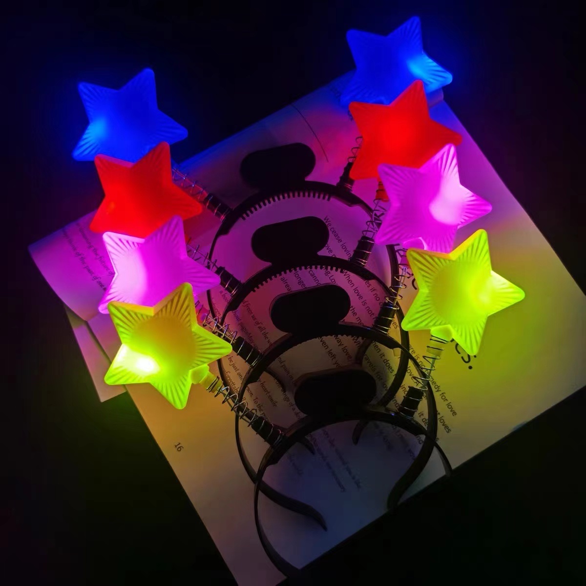 儿童发光发箍玩具演唱会银光棒魔术拉环趣味互动安全设计