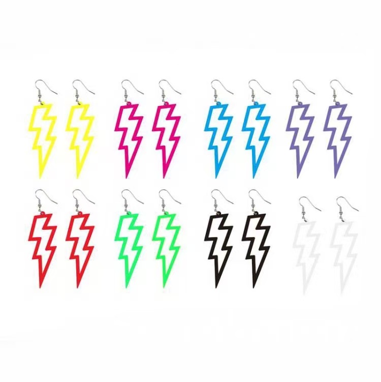 2025年新款亚马逊希音跨境电商热卖款闪电耳环亚克力醋酸耳环配件