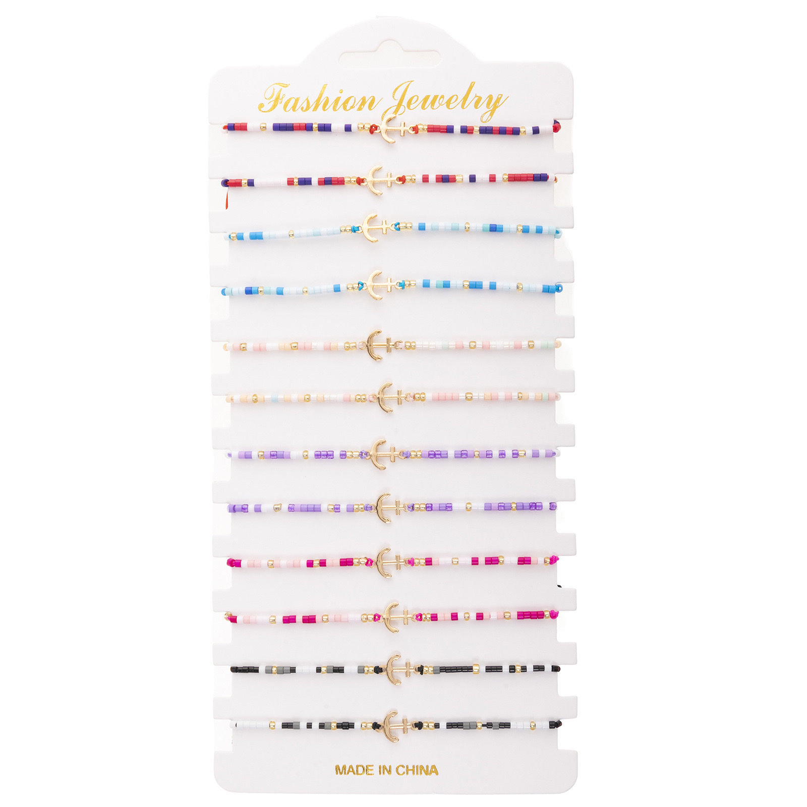 外贸专供、女款手链、米珠手链、船锚手链、编织手链，小8手链详情图2