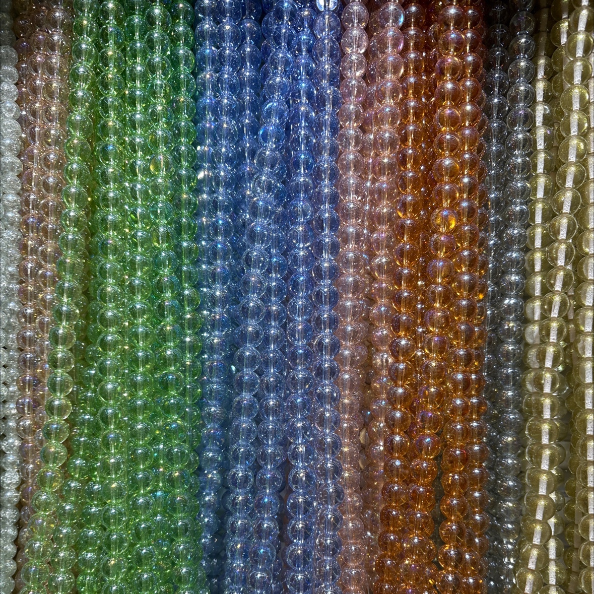 Beads, glass, rice beads, string beads, loose beads, DIY handcrafted bead string jewelry, material combination, creative design, string beads, loose beads, bead strings Item Picture