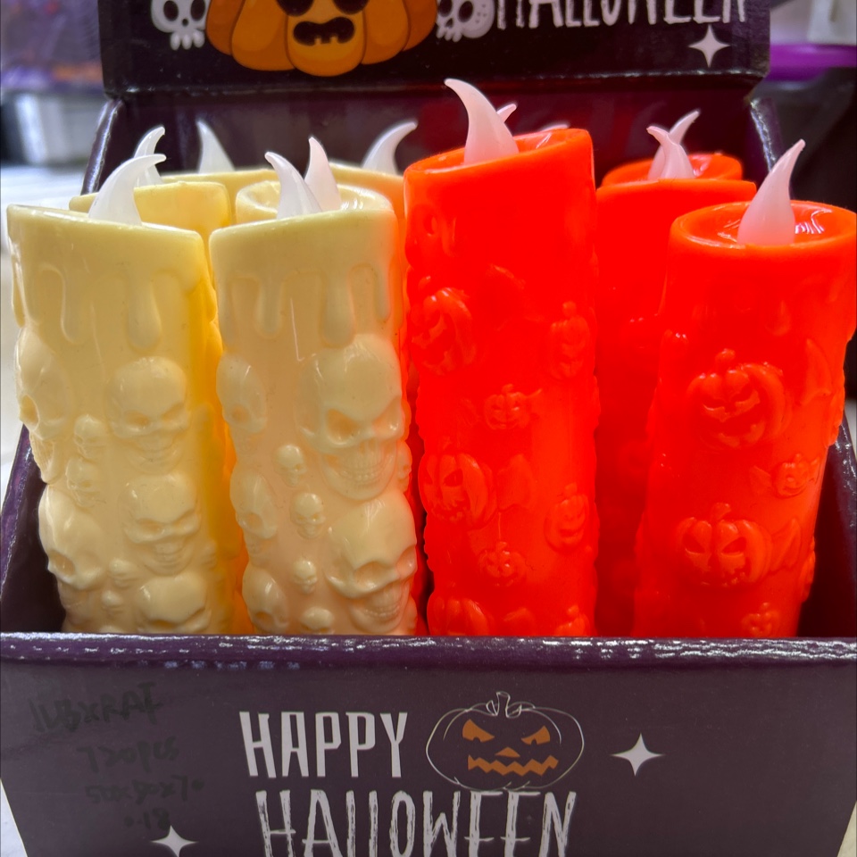 万圣装饰摆件蜡烛道具氛围鬼节骷髅南瓜装饰产品图