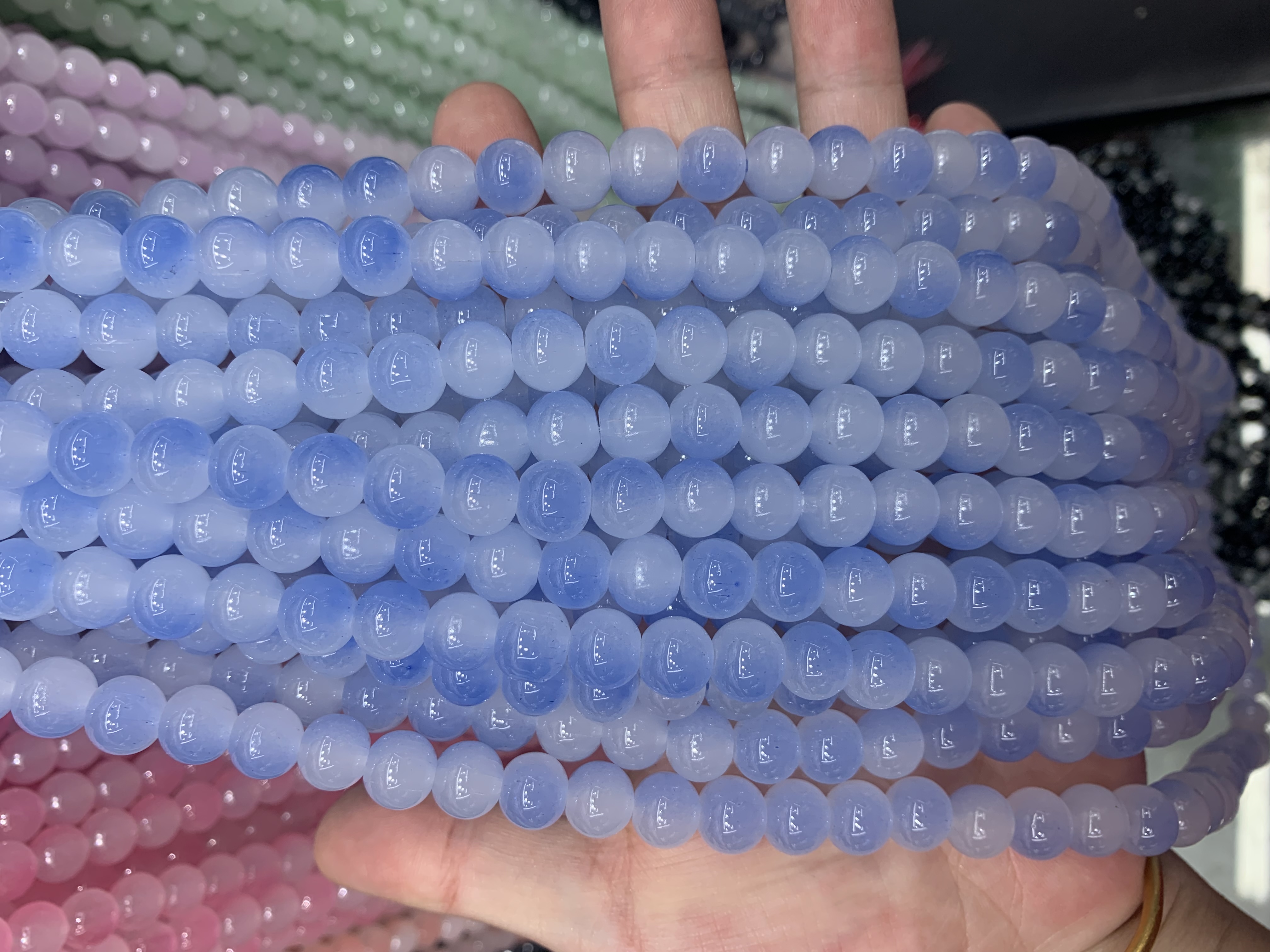 6mm8mm10mm12mm玻璃圆珠珠串串珠散珠手工DIY饰品材料配件抖音爆款详情图4