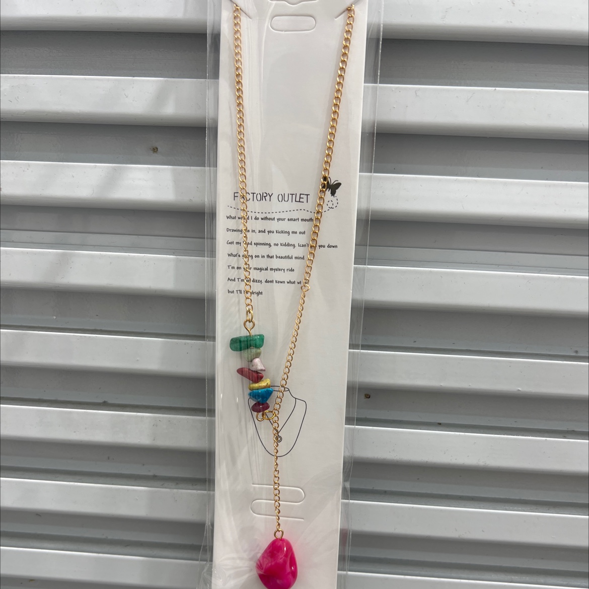 亚克力碎石合金项链 时尚简约风格 女士百搭饰品 精致礼物