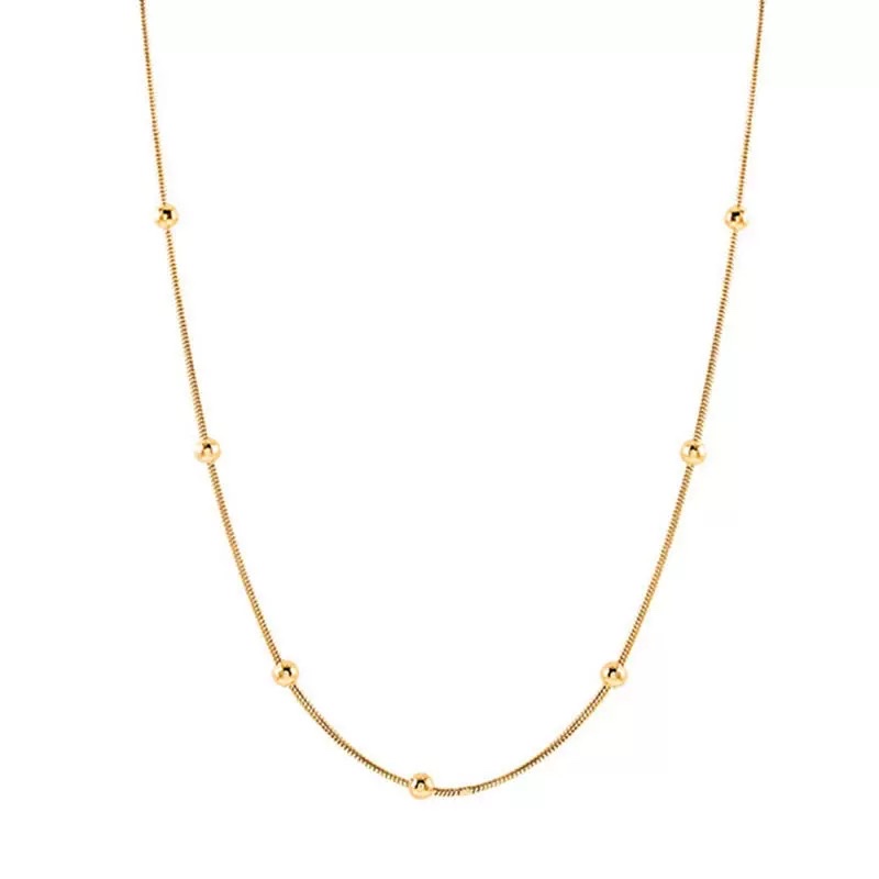 Stainless steel color retention, durable and non-fading pendant necklace, unisex necklace, titanium gold necklace Specification image