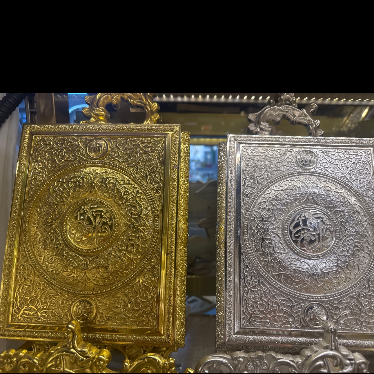 Artesanía de jintale, venta directa de fábrica, material de aleación de zinc, cuatro tamaños, con estantes, oro y plata se puede mezclar garantía de calidad, buen precio, Specification image
