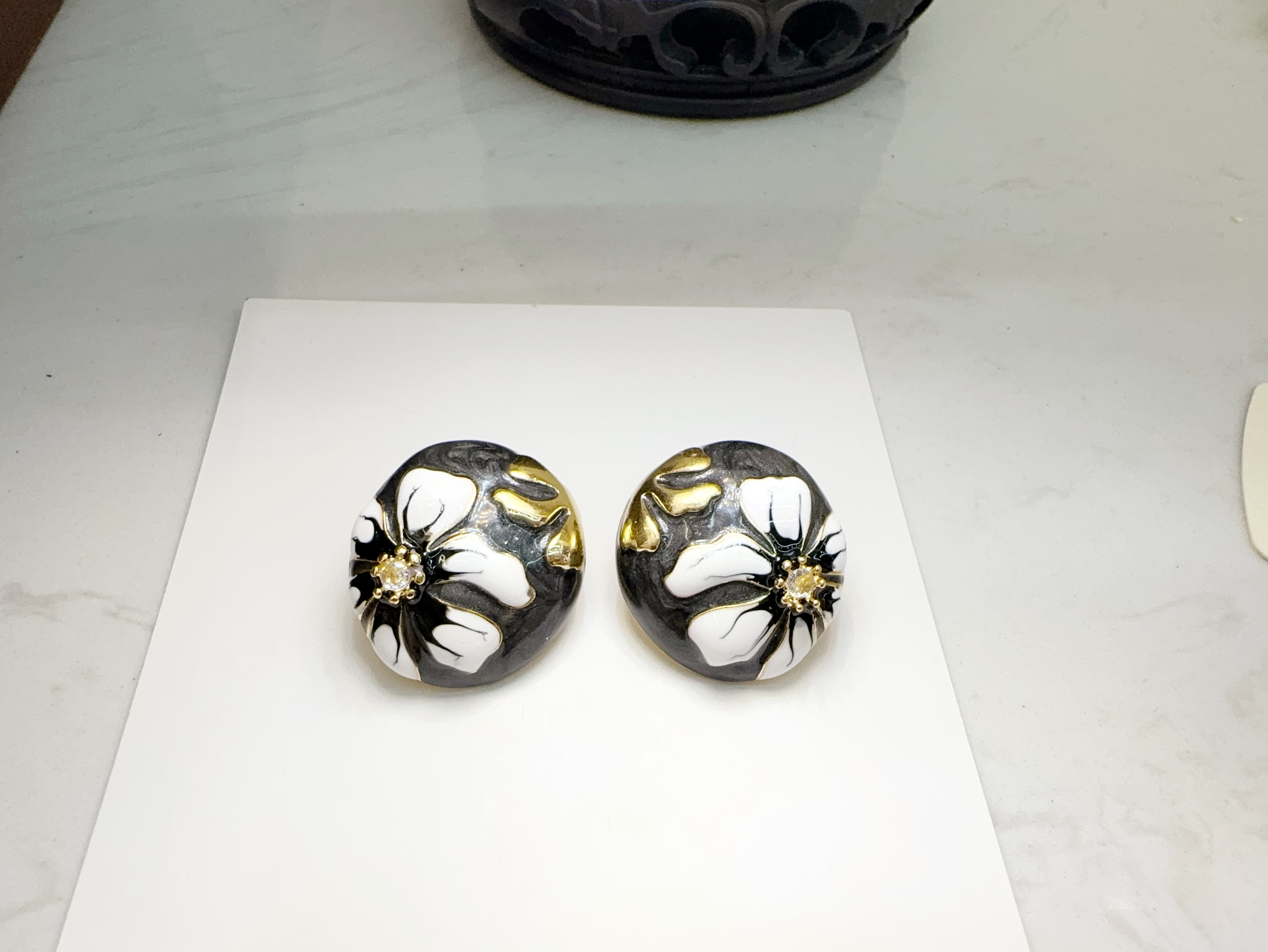 欧美耳环和金滴油耳环铝波西米亚风花卉耳钉饰品