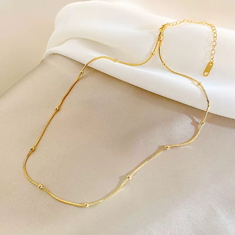 Stainless steel color retention, durable and non-fading pendant necklace, unisex necklace, titanium gold necklace