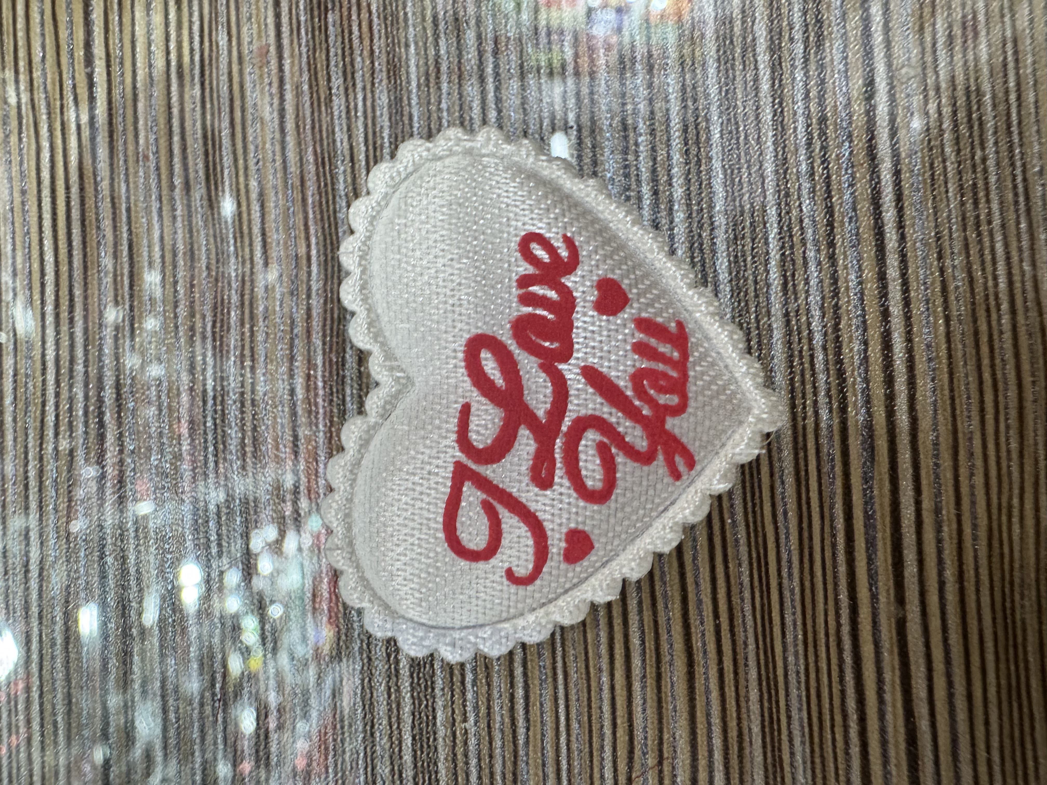 3.5公分布料桃心鲜花包装亮片工艺品制作粘合剂手工DIY材料细节图