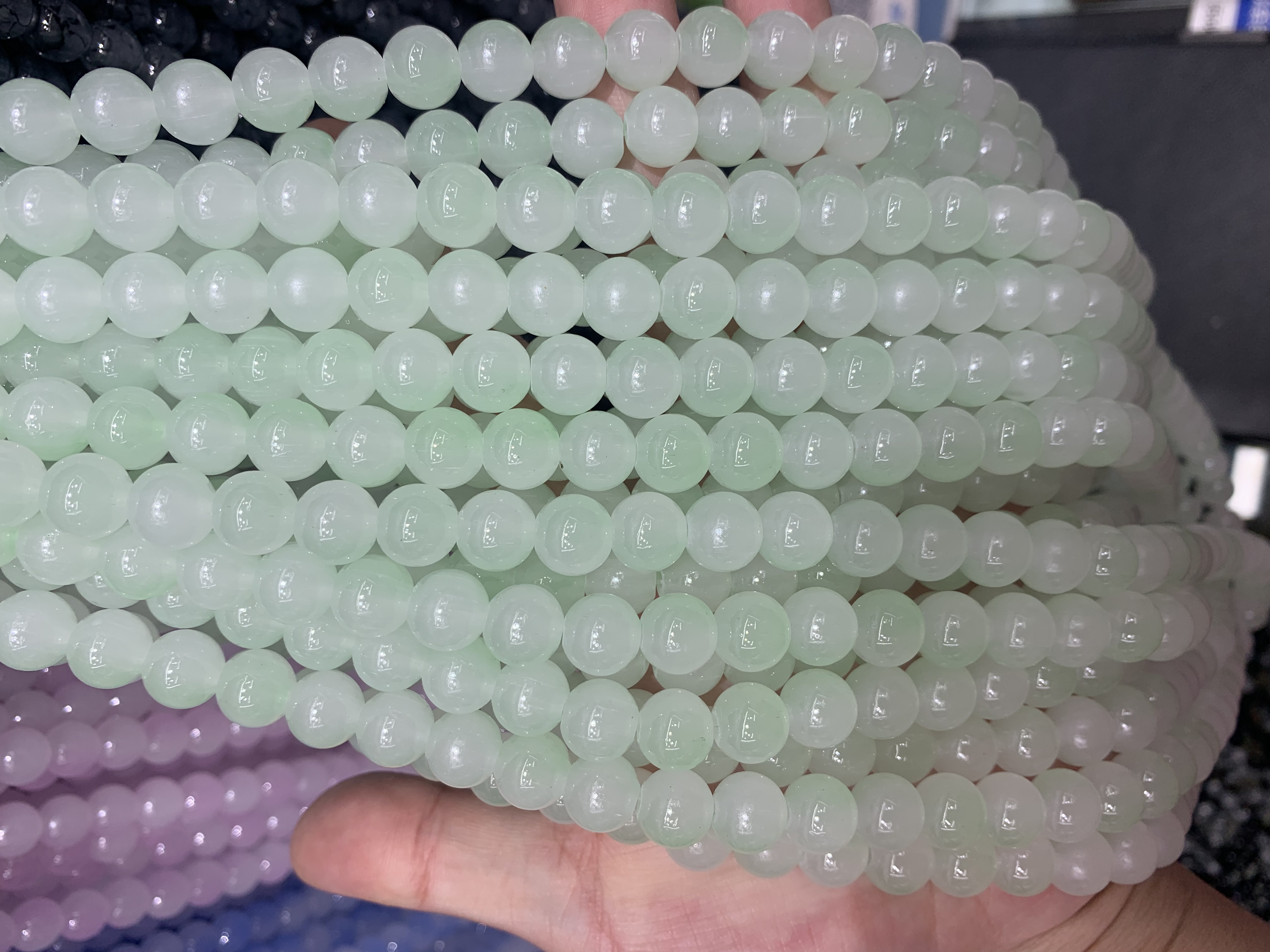 6mm8mm10mm12mm玻璃圆珠珠串串珠散珠手工DIY饰品材料配件抖音爆款详情图5