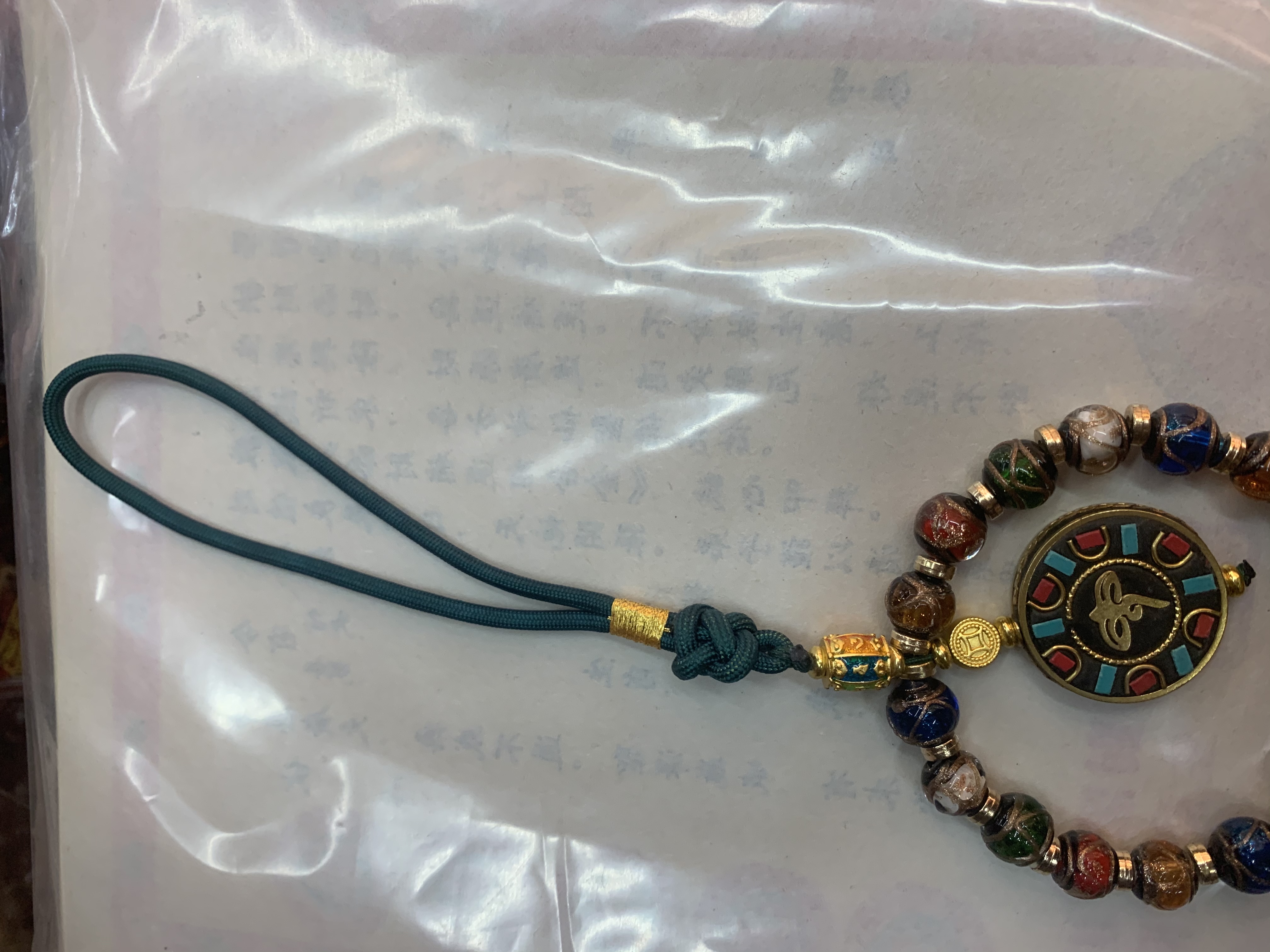 New Five-way God of Wealth Incense Ash Glass multi-treasure car pendant, interior decoration pendant, high-end gift Application Scenario