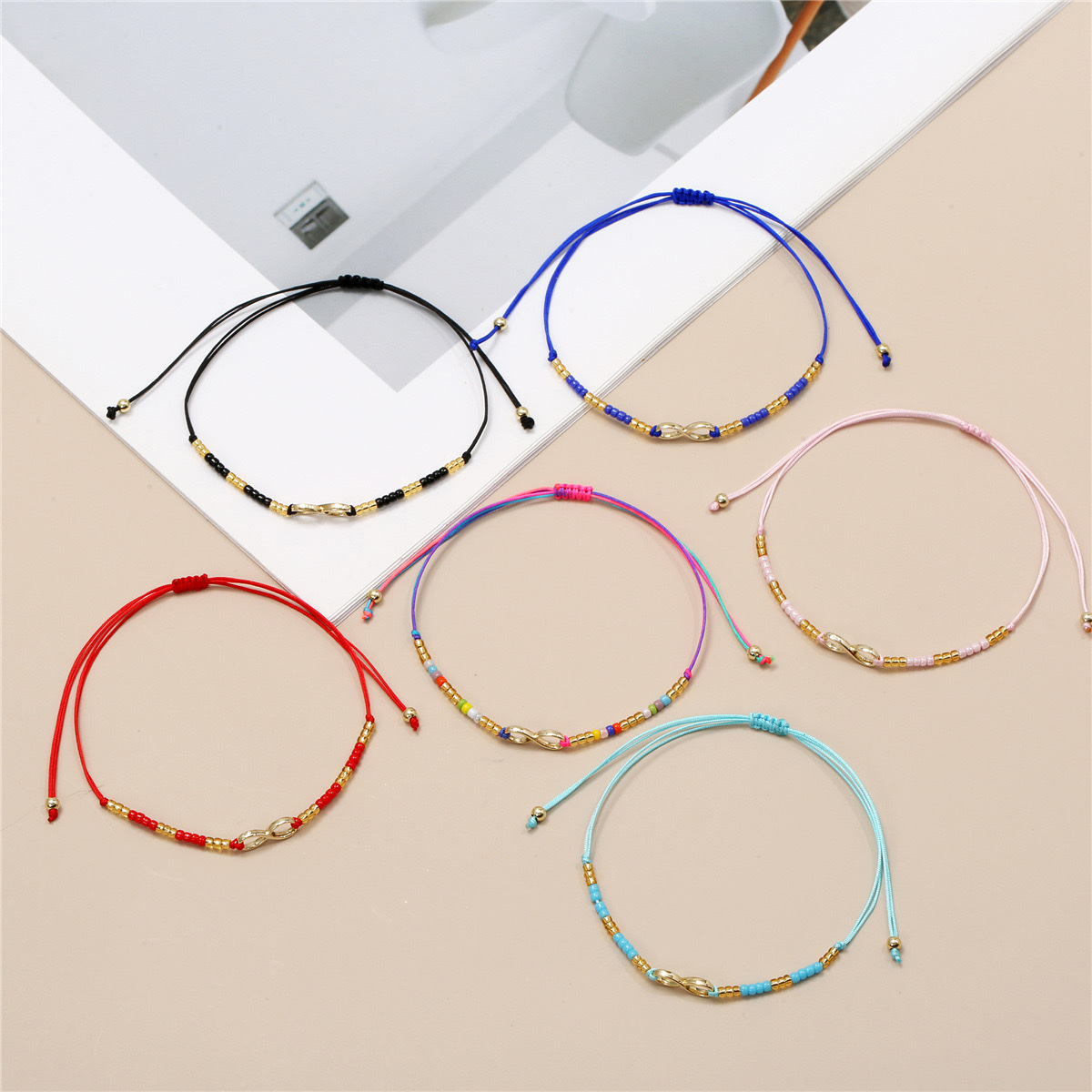 外贸专供、女款手链、米珠手链、船锚手链、编织手链，小8手链详情图5