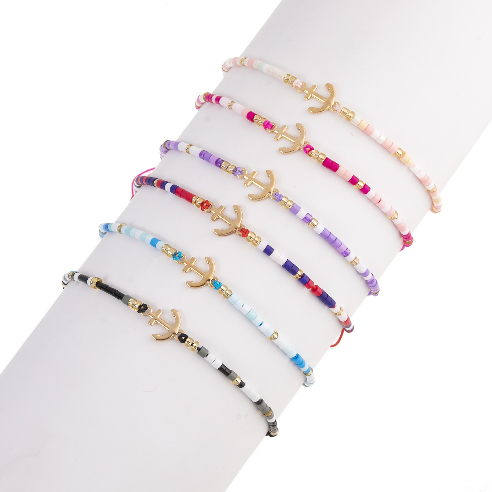 外贸专供、女款手链、米珠手链、船锚手链、编织手链，小8手链详情图3