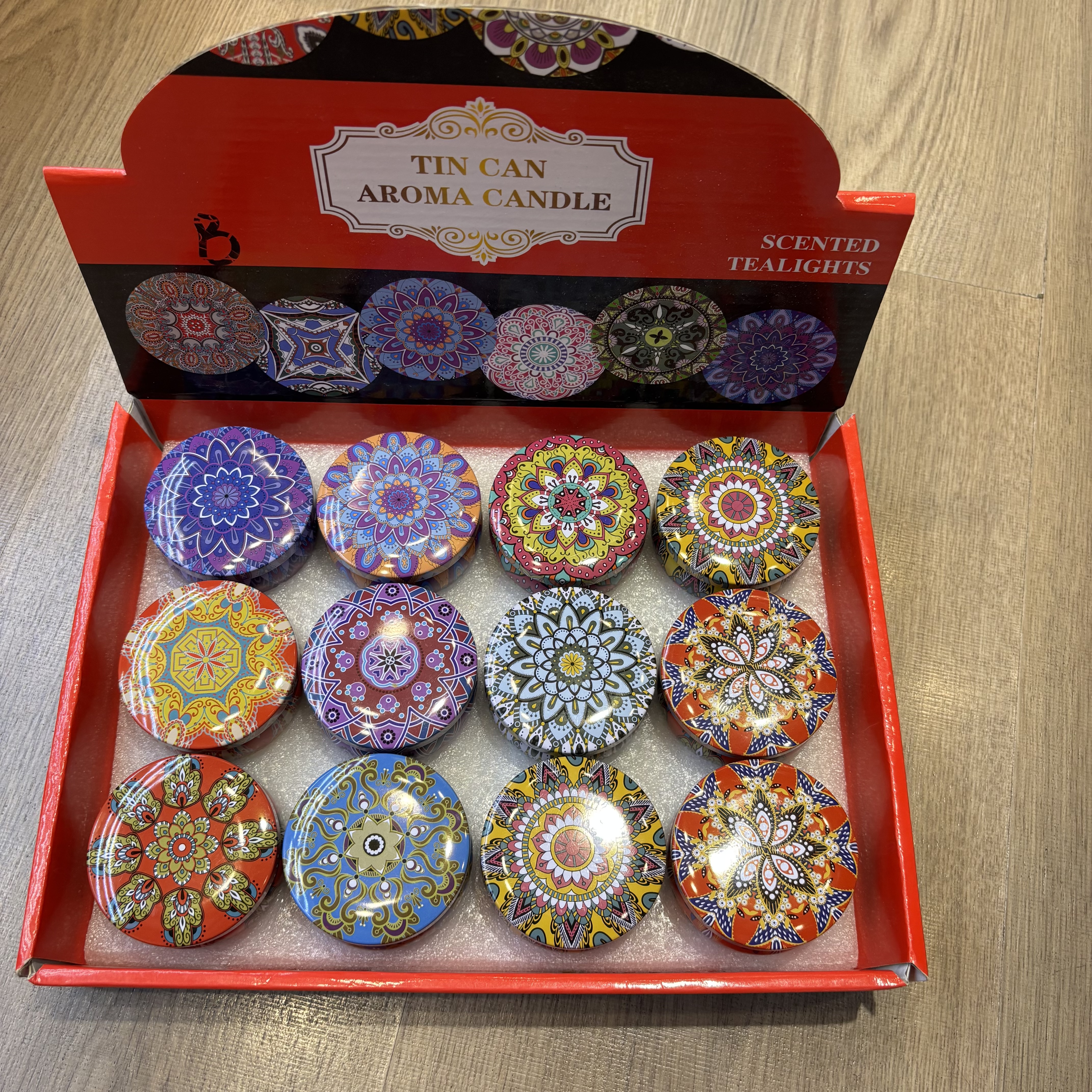 香薰蜡烛铁罐香薰蜡烛 干花蜡烛 贝壳香薰蜡烛 喜庆节日蜡烛产品图