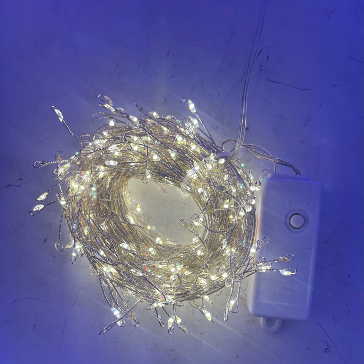 LED太阳能铜丝鞭炮户外防水灯庭院装饰灯