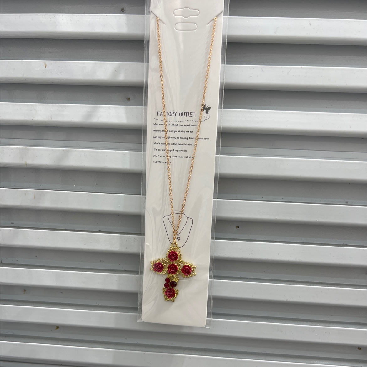 合金十字架项链 时尚简约设计优雅气质配饰