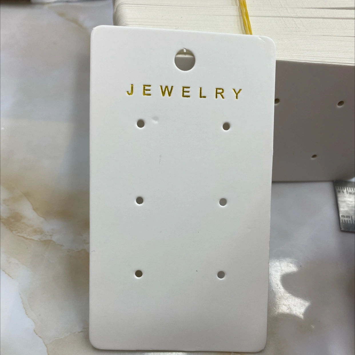 Earring card, blank certificate of conformity, label, jewelry price tag, packaging card paper, sticker, custom-designed label, jewelry price tag detail image 2