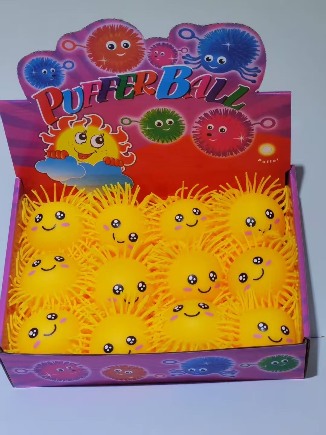 闪光捏捏乐儿童可爱解压球趣味玩具 解压神器手感柔软毛毛球玩具详情图5