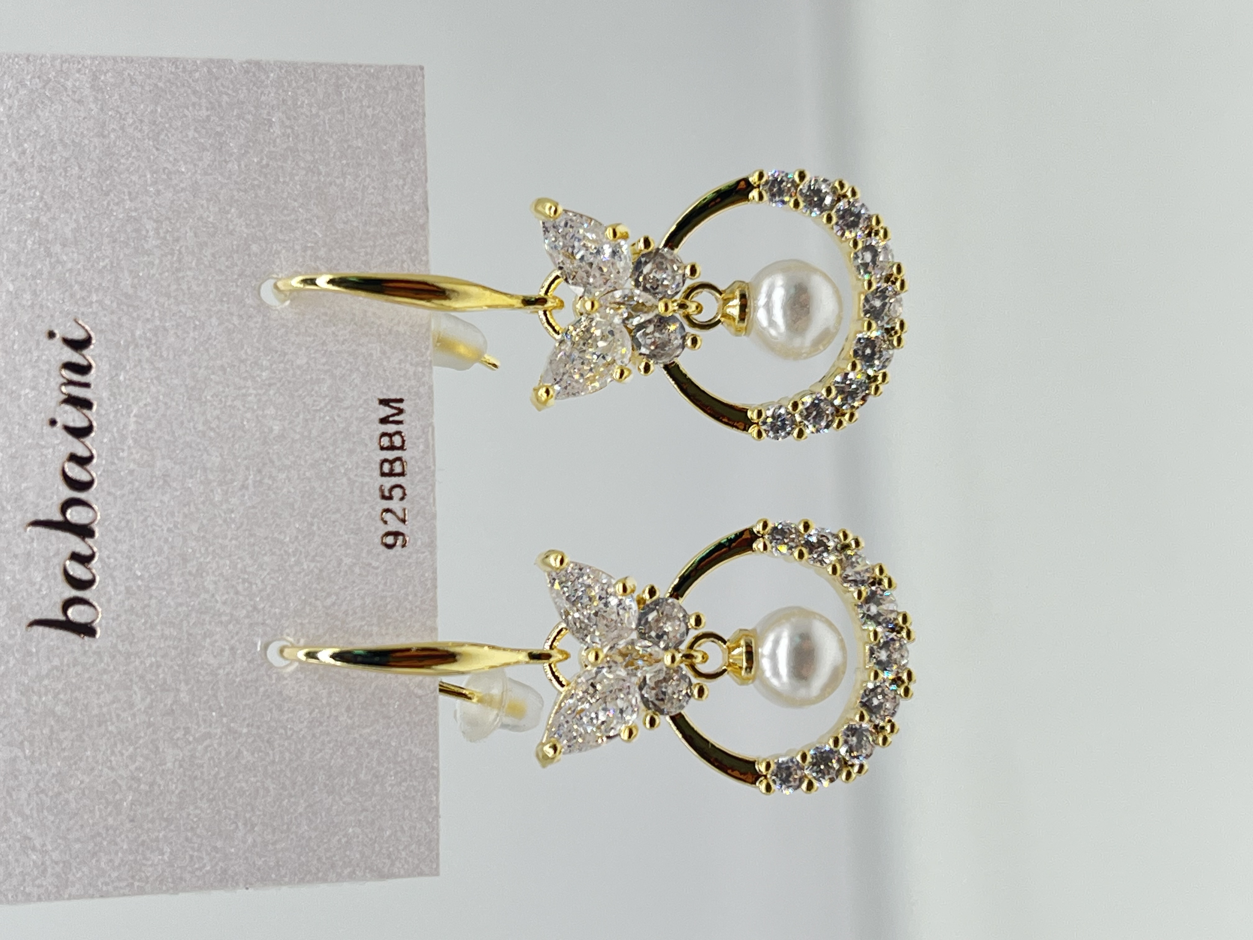 烧焊锆石耳环精致耳饰 时尚百搭饰品 个性设计轻奢烧焊耳环饰品细节图