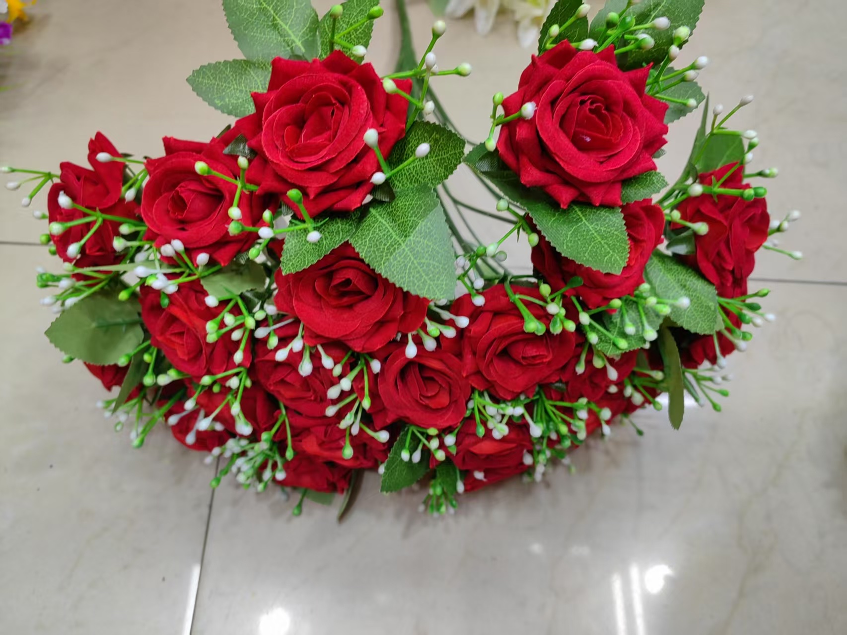 白色玫瑰花仿真婚庆装饰紫色太阳花朵仿真假花条桌面摆件婚庆仿真花太阳花