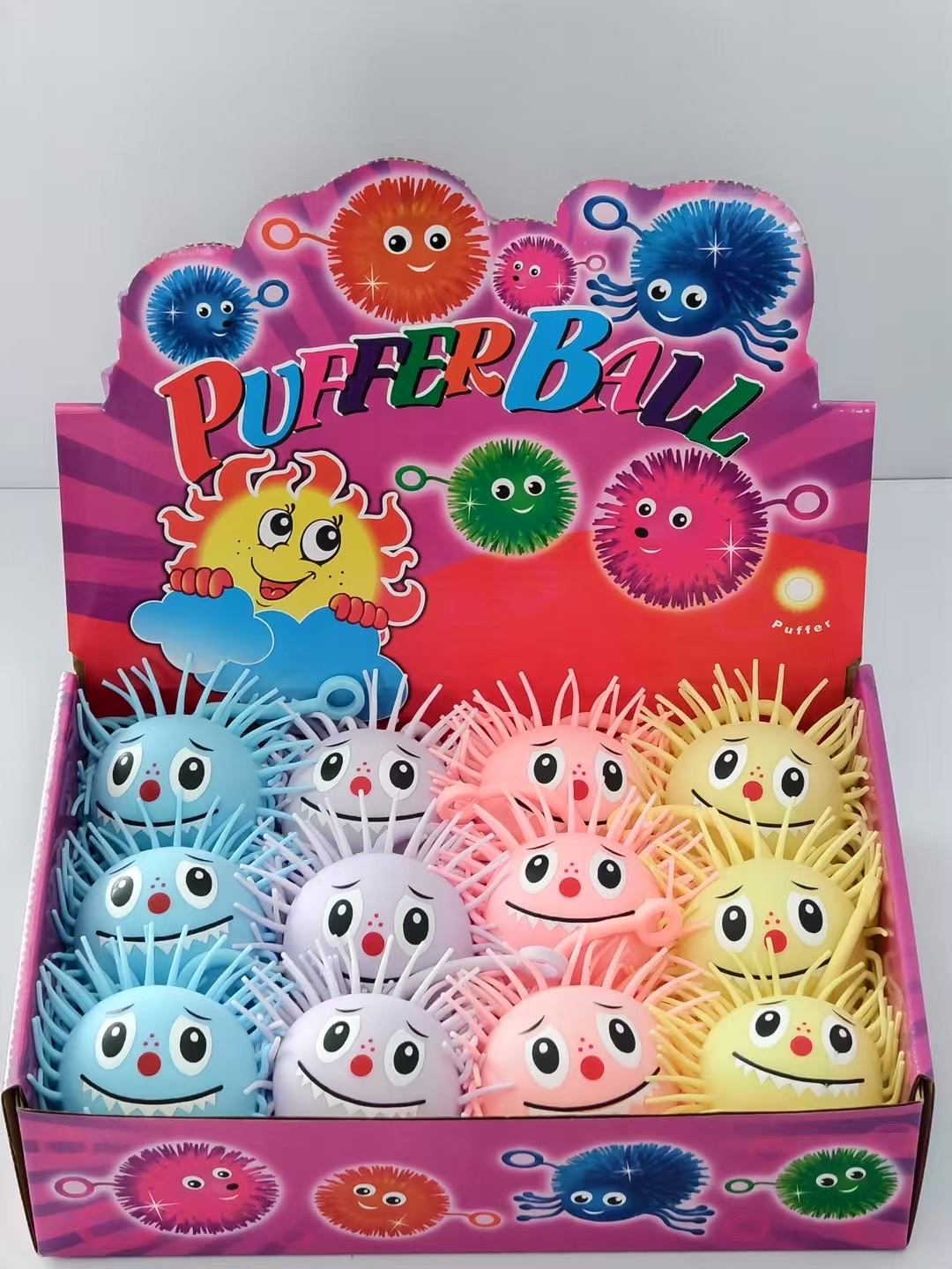 闪光捏捏乐儿童可爱解压球趣味玩具 解压神器手感柔软毛毛球玩具详情图1