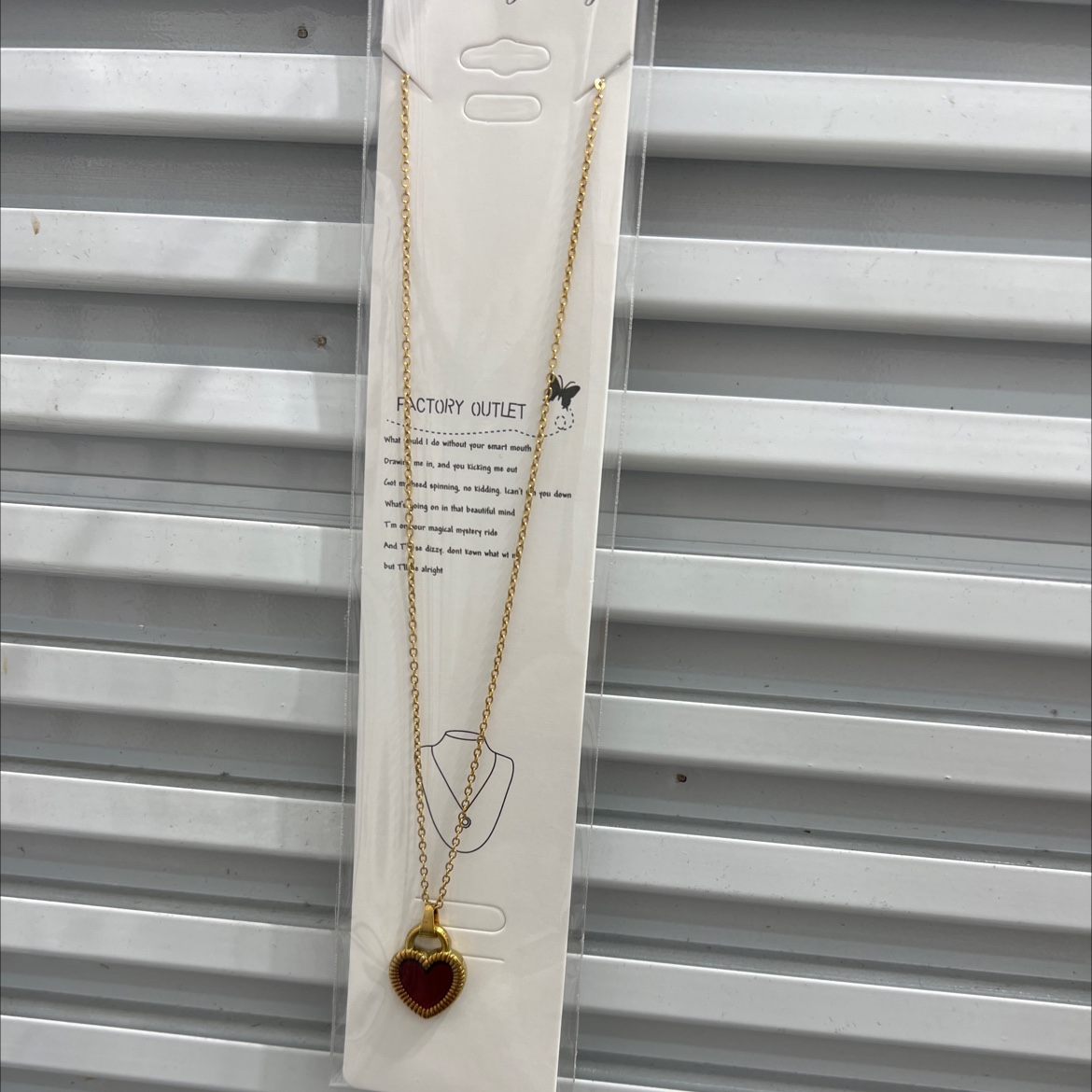 不锈钢爱心项链 时尚设计优雅气质百搭饰品