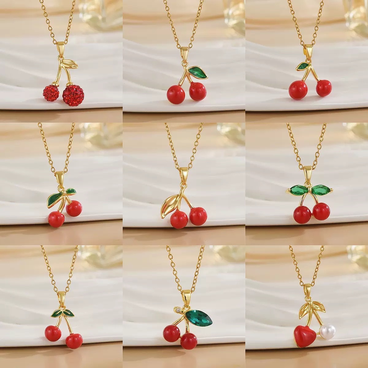 钛钢菩提天珠吊坠 玉碎珠子项链 美式服装风格饰品 潮流百搭配饰