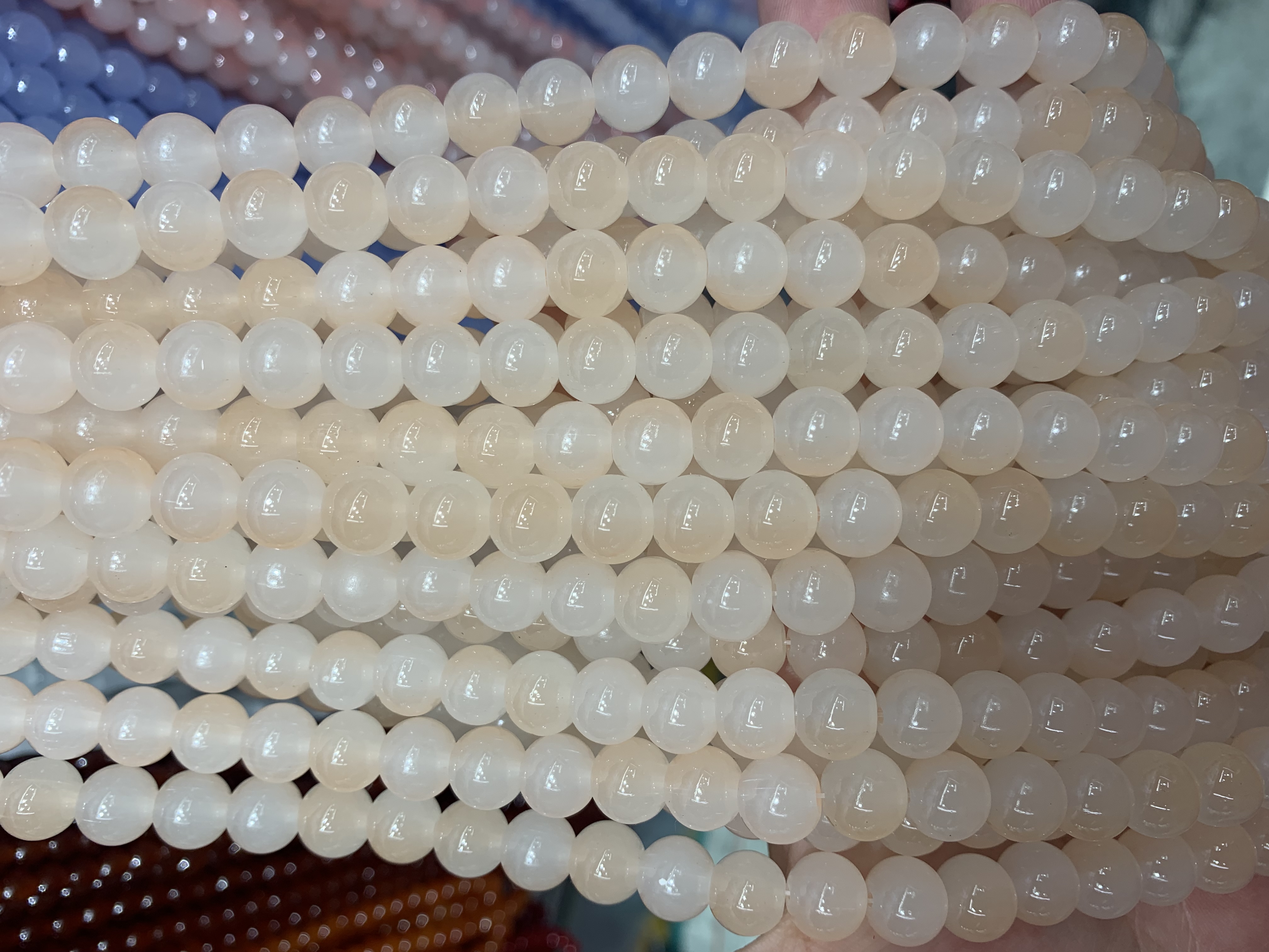 6mm8mm10mm12mm玻璃圆珠珠串串珠散珠手工DIY饰品材料配件抖音爆款详情图6