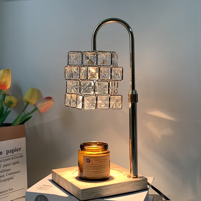 Creative crystal Cube, scented wax lamp, bedroom decoration, home decoration, night light, ambient light, bedside table lamp detail image 3