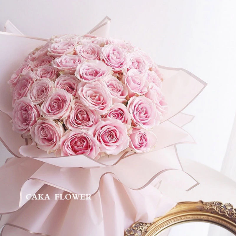 鹏发包装工厂店 新款金边果冻膜鲜花包装纸材料防水高档包花纸花束花艺店 经典搭配鲜花包装纸详情图6