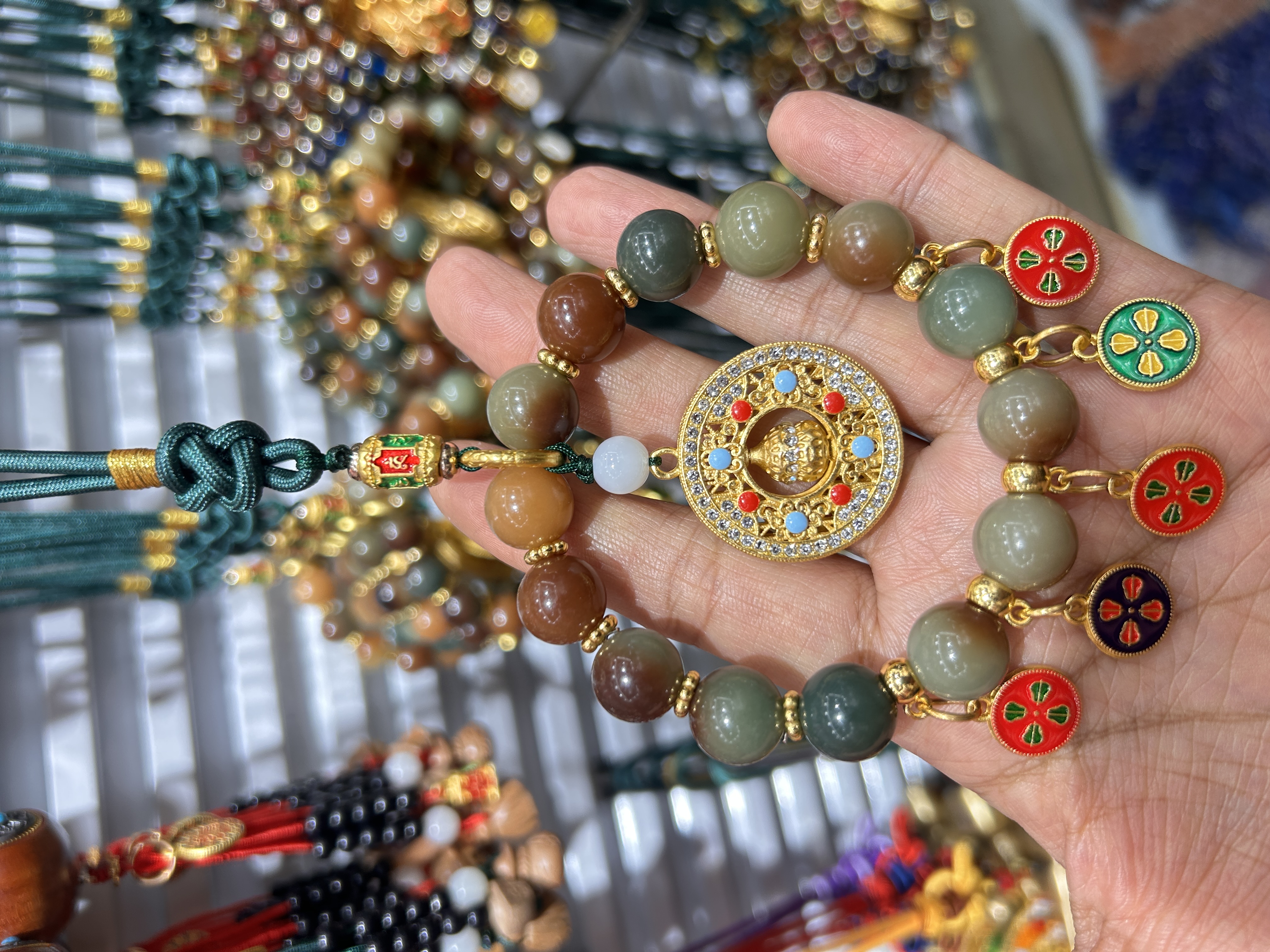 天然普通根家居车挂饰品挂画油珐琅彩配饰车挂后视镜挂饰工艺品