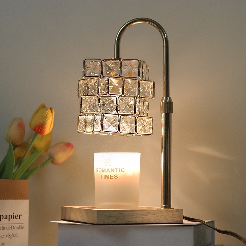 Creative crystal Cube, scented wax lamp, bedroom decoration, home decoration, night light, ambient light, bedside table lamp Item Picture